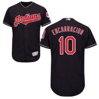 Cleveland Guardians #10 Edwin Encarnacion Navy Blue Flexbase Authentic Collection Stitched MLB Jersey
