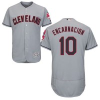 Cleveland Guardians #10 Edwin Encarnacion Grey Flexbase Authentic Collection Stitched MLB Jersey