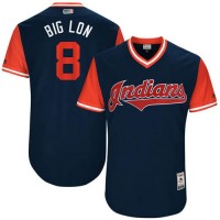 Cleveland Guardians #8 Lonnie Chisenhall Navy 