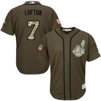 Cleveland Guardians #7 Kenny Lofton Green Salute to Service Stitched MLB Jersey