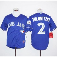 Toronto Blue Jays #2 Troy Tulowitzki Blue Alternate Cool Base Stitched MLB Jersey