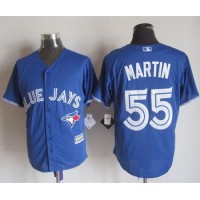 Toronto Blue Jays #55 Russell Martin Blue New Cool Base Stitched MLB Jersey