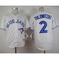 Toronto Blue Jays #2 Troy Tulowitzki White Cool Base Stitched MLB Jersey