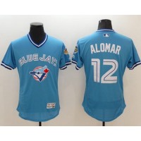 Toronto Blue Jays #12 Roberto Alomar Light Blue Flexbase Authentic Collection Cooperstown Stitched MLB Jersey