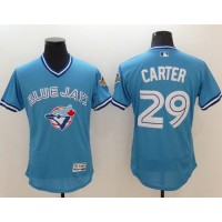 Toronto Blue Jays #29 Joe Carter Light Blue Flexbase Authentic Collection Cooperstown Stitched MLB Jersey