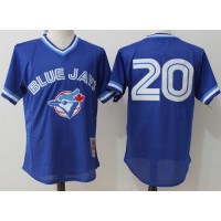 Mitchell And Ness Toronto Blue Jays #20 Josh Donaldson Blue Throwback Stitched MLB Jersey