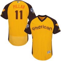 Toronto Blue Jays #11 Kevin Pillar Gold Flexbase Authentic Collection 2016 All-Star American League Stitched MLB Jersey