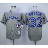 Toronto Blue Jays #32 Roy Halladay Grey Cool Base Stitched MLB Jersey