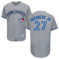 Toronto Blue Jays #27 Vladimir Guerrero Jr. Grey Flexbase Authentic Collection Stitched MLB Jersey