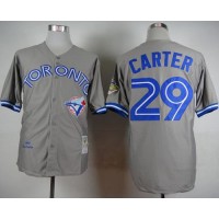 Mitchell And Ness 1992 Toronto Blue Jays #29 Joe Carter Grey Stitched MLB Throwback Jersey