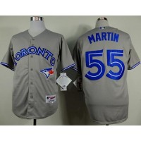 Toronto Blue Jays #55 Russell Martin Grey Stitched MLB Jersey