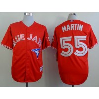 Toronto Blue Jays #55 Russell Martin Red Canada Day Stitched MLB Jersey
