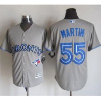 Toronto Blue Jays #55 Russell Martin Grey New Cool Base Stitched MLB Jersey