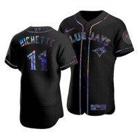 Toronto Toronto Blue Jays #11 Bo Bichette Men's Nike Iridescent Holographic Collection MLB Jersey - Black