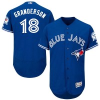 Toronto Blue Jays #18 Curtis Granderson Blue Flexbase Authentic Collection Stitched MLB Jersey
