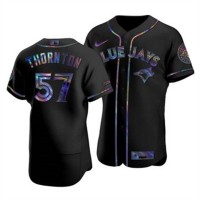 Toronto Toronto Blue Jays #57 Trent Thornton Men's Nike Iridescent Holographic Collection MLB Jersey - Black