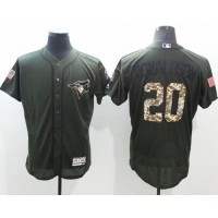 Toronto Blue Jays #20 Josh Donaldson Green Flexbase Authentic Collection Salute to Service Stitched MLB Jersey