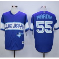 Toronto Blue Jays #55 Russell Martin Blue Exclusive New Cool Base Stitched MLB Jersey