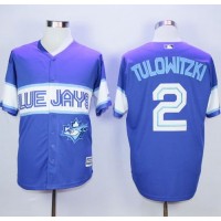 Toronto Blue Jays #2 Troy Tulowitzki Blue Exclusive New Cool Base Stitched MLB Jersey