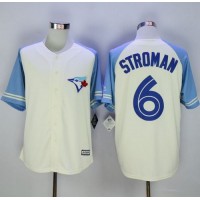Toronto Blue Jays #6 Marcus Stroman Cream/Blue Exclusive New Cool Base Stitched MLB Jersey