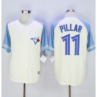 Toronto Blue Jays #11 Kevin Pillar Cream/Blue Exclusive New Cool Base Stitched MLB Jersey