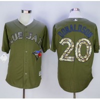 Toronto Blue Jays #20 Josh Donaldson Green Camo New Cool Base Stitched MLB Jersey