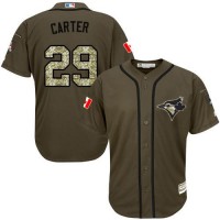 Toronto Blue Jays #29 Joe Carter Green Salute to Service Stitched MLB Jersey