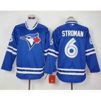 Toronto Blue Jays #6 Marcus Stroman Blue Long Sleeve Stitched MLB Jersey