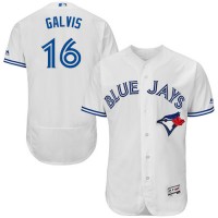 Toronto Blue Jays #16 Freddy Galvis White Flexbase Authentic Collection Stitched MLB Jersey