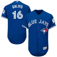 Toronto Blue Jays #16 Freddy Galvis Blue Flexbase Authentic Collection Stitched MLB Jersey