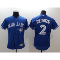 Toronto Blue Jays #2 Troy Tulowitzki Blue Flexbase Authentic Collection Stitched MLB Jersey