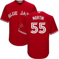 Toronto Blue Jays #55 Russell Martin Red New Cool Base Canada Day Stitched MLB Jersey