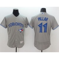 Toronto Blue Jays #11 Kevin Pillar Grey Flexbase Authentic Collection Stitched MLB Jersey