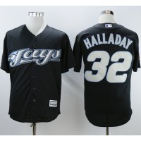 Toronto Blue Jays #32 Roy Halladay Black 2008 Turn Back The Clock Stitched MLB Jersey