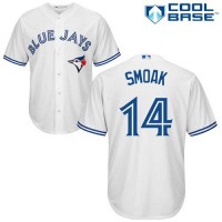 Toronto Blue Jays #14 Justin Smoak White New Cool Base Stitched MLB Jersey