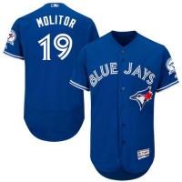 Toronto Blue Jays #19 Paul Molitor Blue Flexbase Authentic Collection Stitched MLB Jersey