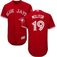 Toronto Blue Jays #19 Paul Molitor Red Flexbase Authentic Collection Canada Day Stitched MLB Jersey