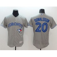 Toronto Blue Jays #20 Josh Donaldson Grey Flexbase Authentic Collection Stitched MLB Jersey