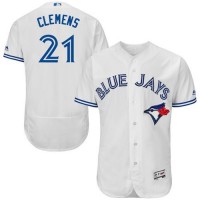 Toronto Blue Jays #21 Roger Clemens White Flexbase Authentic Collection Stitched MLB Jersey