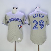 Toronto Blue Jays #29 Joe Carter Grey Flexbase Authentic Collection Stitched MLB Jersey
