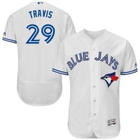 Toronto Blue Jays #29 Devon Travis White Flexbase Authentic Collection Stitched MLB Jersey