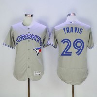 Toronto Blue Jays #29 Devon Travis Grey Flexbase Authentic Collection Stitched MLB Jersey