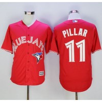 Toronto Blue Jays #11 Kevin Pillar Red New Cool Base 40th Anniversary Stitched MLB Jersey