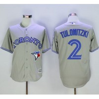 Toronto Blue Jays #2 Troy Tulowitzki Grey New Cool Base 40th Anniversary Stitched MLB Jersey