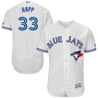Toronto Blue Jays #33 J.A. Happ White Flexbase Authentic Collection Stitched MLB Jersey