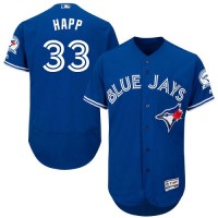 Toronto Blue Jays #33 J.A. Happ Blue Flexbase Authentic Collection Stitched MLB Jersey