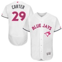 Toronto Blue Jays #29 Joe Carter White Flexbase Authentic Collection Mother's Day Stitched MLB Jersey