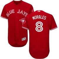 Toronto Blue Jays #8 Kendrys Morales Red Flexbase Authentic Collection Canada Day Stitched MLB Jersey