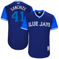 Toronto Blue Jays #41 Aaron Sanchez Navy 