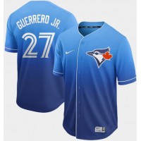 Nike Toronto Blue Jays #27 Vladimir Guerrero Jr. Royal Fade Authentic Stitched MLB Jersey